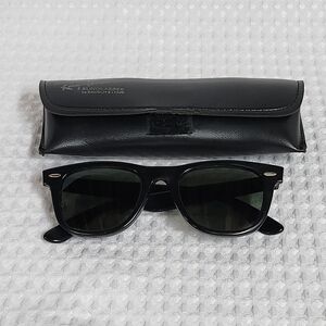 Classic Black Wayfarer Sunglasses with Case